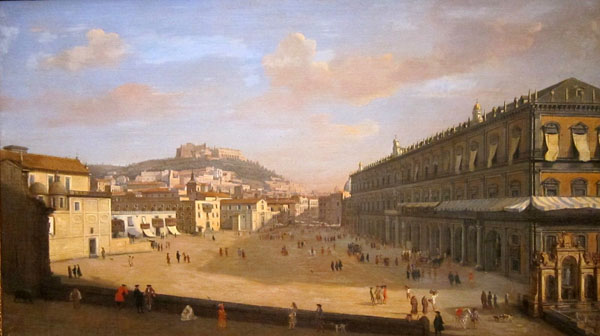 view of the royal palace at naples